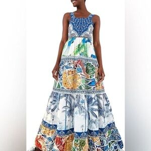 Farm Rio Valeria Tiered Maxi Dress XS